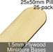 Miniature Bases, Pill, 25x50mm, 1.5mm Plywood (25)-Miniature Bases-LITKO Game Accessories