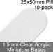 Miniature Bases, Pill, 25x50mm, 1.5mm Clear (10)-Miniature Bases-LITKO Game Accessories