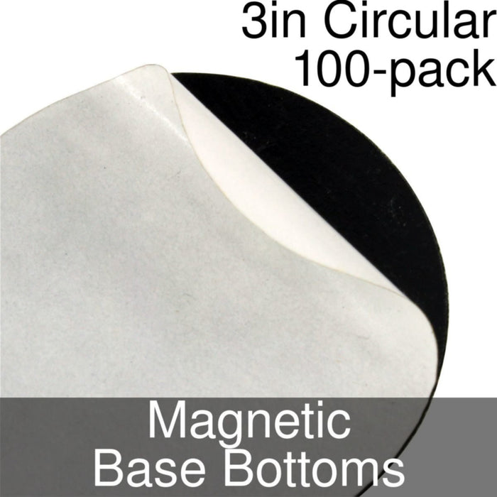 Miniature Base Bottoms, Circular, 3inch, Magnet (100)-Miniature Bases-LITKO Game Accessories