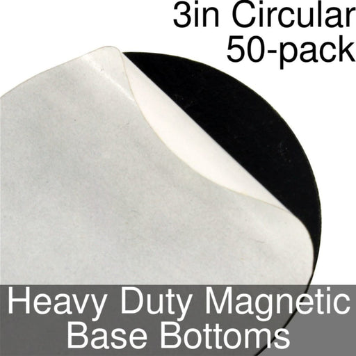 Miniature Base Bottoms, Circular, 3inch, Heavy Duty Magnet (50)-Miniature Bases-LITKO Game Accessories