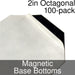 Miniature Base Bottoms, Octagonal, 2inch, Magnet (100)-Miniature Bases-LITKO Game Accessories
