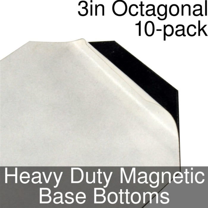 Miniature Base Bottoms, Octagonal, 3inch, Heavy Duty Magnet (10) - LITKO Game Accessories