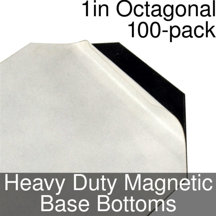 Miniature Base Bottoms, Octagonal, 1inch, Heavy Duty Magnet (100)-Miniature Bases-LITKO Game Accessories