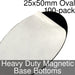 Miniature Base Bottoms, Oval, 25x50mm, Heavy Duty Magnet (100)-Miniature Bases-LITKO Game Accessories