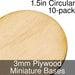 Miniature Bases, Circular, 1.5inch, 3mm Plywood (10)-Miniature Bases-LITKO Game Accessories