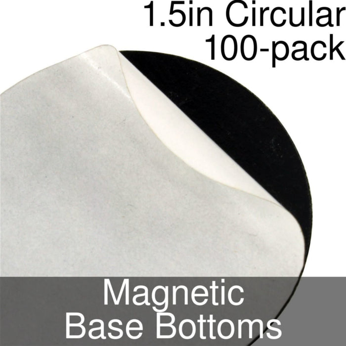 Miniature Base Bottoms, Circular, 1.5inch, Magnet (100)-Miniature Bases-LITKO Game Accessories