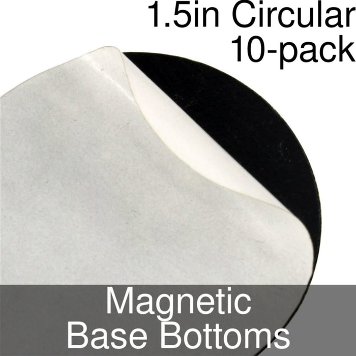 Miniature Base Bottoms, Circular, 1.5inch, Magnet (10)-Miniature Bases-LITKO Game Accessories