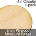 Miniature Bases, Circular, 4inch, 3mm Plywood (1)-Miniature Bases-LITKO Game Accessories