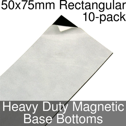 Miniature Base Bottoms, Rectangular, 50x75mm, Heavy Duty Magnet (10)-Miniature Bases-LITKO Game Accessories