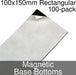 Miniature Base Bottoms, Rectangular, 100x150mm, Magnet (100)-Miniature Bases-LITKO Game Accessories