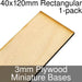 Miniature Bases, Rectangular, 40x120mm, 3mm Plywood (1)-Miniature Bases-LITKO Game Accessories