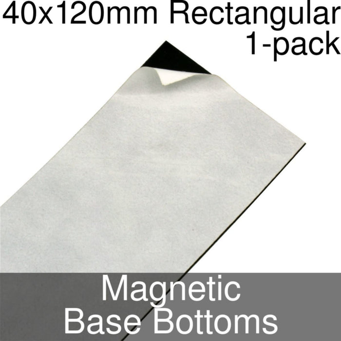 Miniature Base Bottoms, Rectangular, 40x120mm, Magnet (1)-Miniature Bases-LITKO Game Accessories