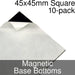Miniature Base Bottoms, Square, 45x45mm, Magnet (10)-Miniature Bases-LITKO Game Accessories