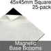 Miniature Base Bottoms, Square, 45x45mm, Magnet (25)-Miniature Bases-LITKO Game Accessories