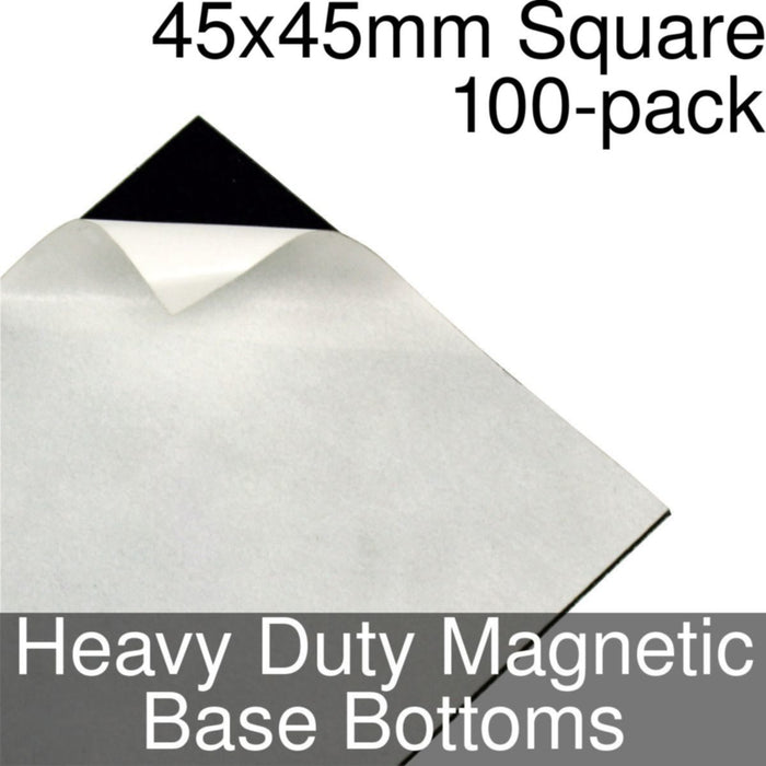 Miniature Base Bottoms, Square, 45x45mm, Heavy Duty Magnet (100)-Miniature Bases-LITKO Game Accessories