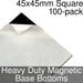 Miniature Base Bottoms, Square, 45x45mm, Heavy Duty Magnet (100)-Miniature Bases-LITKO Game Accessories