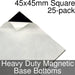 Miniature Base Bottoms, Square, 45x45mm, Heavy Duty Magnet (25) - LITKO Game Accessories