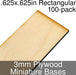 Miniature Bases, Square, 0.625inch, 3mm Plywood (100) - LITKO Game Accessories