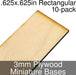 Miniature Bases, Square, 0.625inch, 3mm Plywood (10) - LITKO Game Accessories
