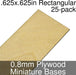 Miniature Bases, Square, 0.625inch, 0.8mm Plywood (25)-Miniature Bases-LITKO Game Accessories