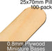 Miniature Bases, Pill, 25x70mm, 0.8mm Plywood (100)-Miniature Bases-LITKO Game Accessories