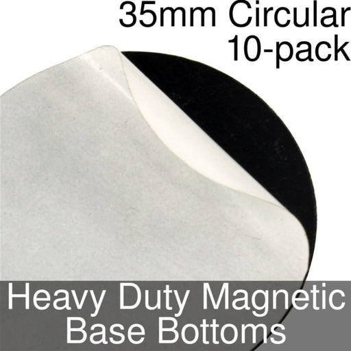 Miniature Base Bottoms, Circular, 35mm, Heavy Duty Magnet (10)-Miniature Bases-LITKO Game Accessories