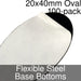 Miniature Base Bottoms, Oval, 20x40mm, Flexible Steel (100) - LITKO Game Accessories