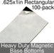 Miniature Base Bottoms, Rectangular, .625x1inch, Heavy Duty Magnet (100)-Miniature Bases-LITKO Game Accessories