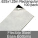 Miniature Base Bottoms, Rectangular, .625x1.25inch, Flexible Steel (100)-Miniature Bases-LITKO Game Accessories