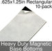 Miniature Base Bottoms, Rectangular, .625x1.25inch, Heavy Duty Magnet (10) - LITKO Game Accessories
