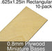 Miniature Bases, Rectangular, .625x1.25inch, 0.8mm Plywood (10)-Miniature Bases-LITKO Game Accessories