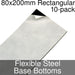 Miniature Base Bottoms, Rectangular, 80x200mm, Flexible Steel (10)-Miniature Bases-LITKO Game Accessories