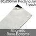 Miniature Base Bottoms, Rectangular, 80x200mm, Magnet (1) - LITKO Game Accessories