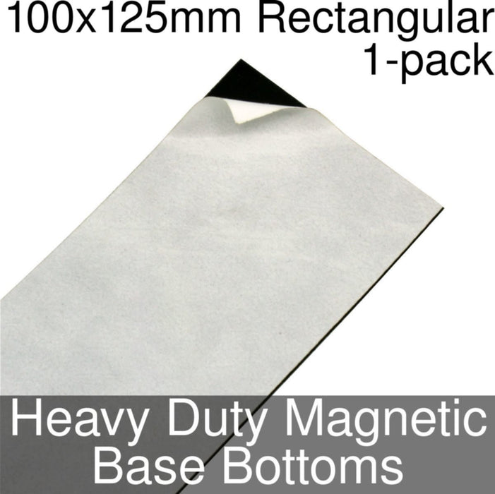 Miniature Base Bottoms, Rectangular, 100x125mm, Heavy Duty Magnet (1)-Miniature Bases-LITKO Game Accessories