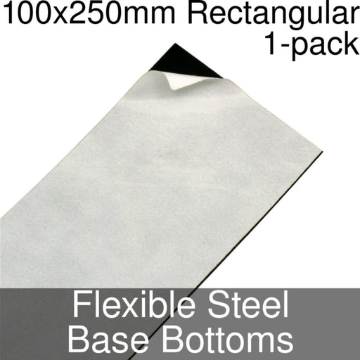 Miniature Base Bottoms, Rectangular, 100x250mm, Flexible Steel (1)-Miniature Bases-LITKO Game Accessories