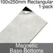 Miniature Base Bottoms, Rectangular, 100x250mm, Magnet (1)-Miniature Bases-LITKO Game Accessories