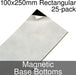 Miniature Base Bottoms, Rectangular, 100x250mm, Magnet (25)-Miniature Bases-LITKO Game Accessories