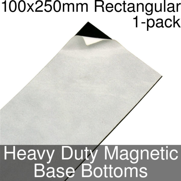 Miniature Base Bottoms, Rectangular, 100x250mm, Heavy Duty Magnet (1)-Miniature Bases-LITKO Game Accessories