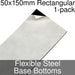 Miniature Base Bottoms, Rectangular, 50x150mm, Flexible Steel (1) - LITKO Game Accessories