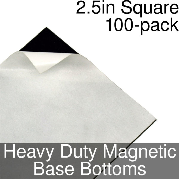 Miniature Base Bottoms, Square, 2.5inch, Heavy Duty Magnet (100)-Miniature Bases-LITKO Game Accessories