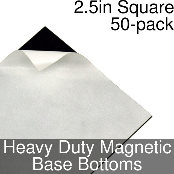 Miniature Base Bottoms, Square, 2.5inch, Heavy Duty Magnet (50)-Miniature Bases-LITKO Game Accessories