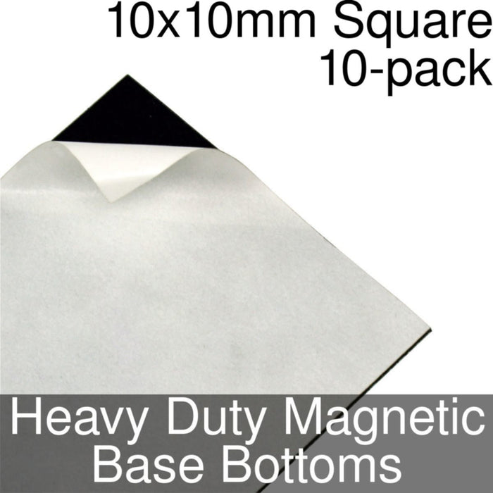 Miniature Base Bottoms, Square, 10x10mm, Heavy Duty Magnet (10)-Miniature Bases-LITKO Game Accessories