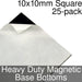 Miniature Base Bottoms, Square, 10x10mm, Heavy Duty Magnet (25)-Miniature Bases-LITKO Game Accessories