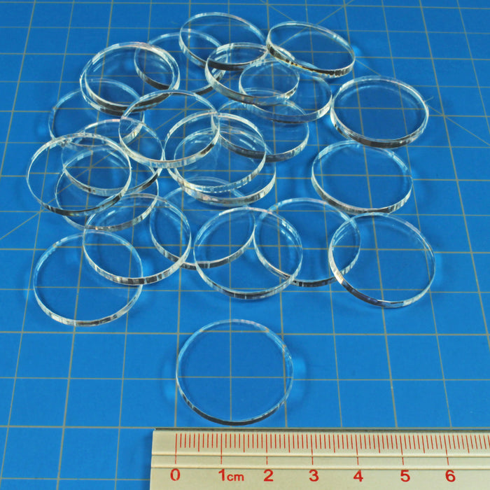 LITKO 28mm Circular Bases, 3mm Clear (25) - LITKO Game Accessories