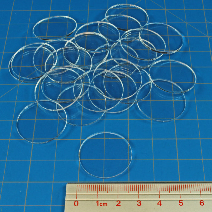 LITKO 28mm Circular Bases, 1.5mm Clear (25)-Specialty Base Sets-LITKO Game Accessories