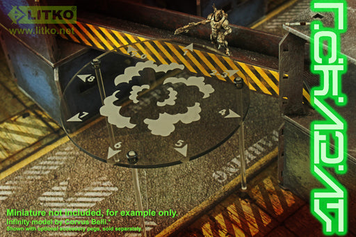 LITKO 120mm Directional Smoke Template, Transparent Bronze-Movement Gauges-LITKO Game Accessories