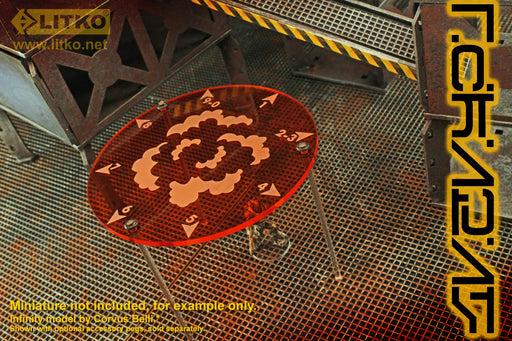 LITKO 120mm Directional Explosion Template, Fluorescent Amber-Movement Gauges-LITKO Game Accessories