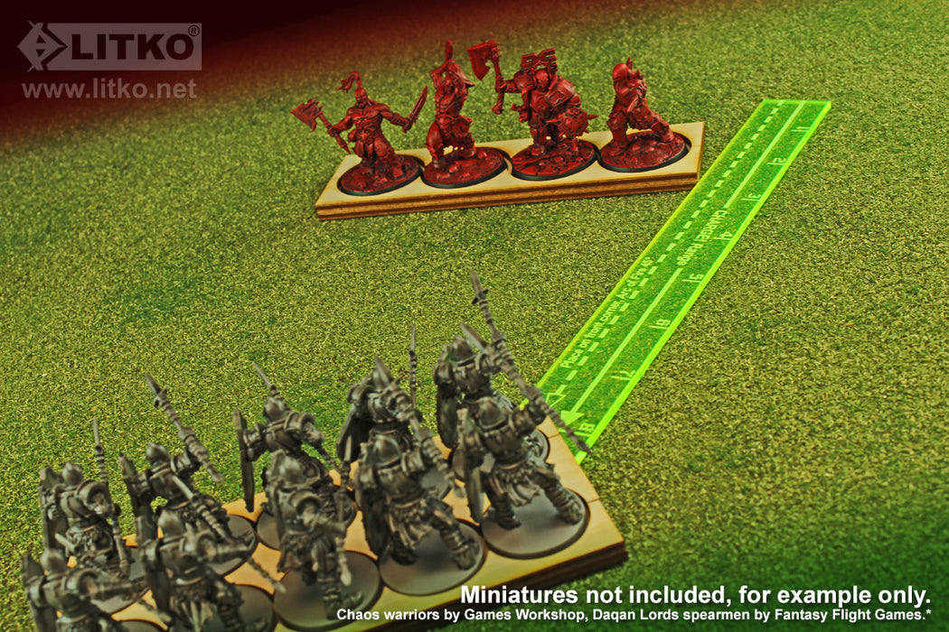 LITKO Fantasy Battle Ruler, Fluorescent Green - LITKO Game Accessories