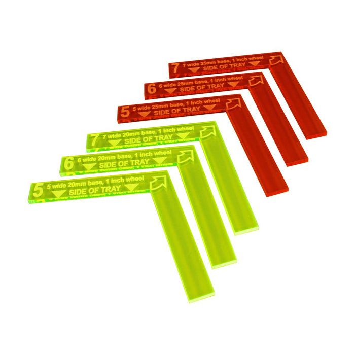 LITKO Fantasy Battle Wheels Combo Set, Fluorescent Amber & Green (6)-Movement Gauges-LITKO Game Accessories