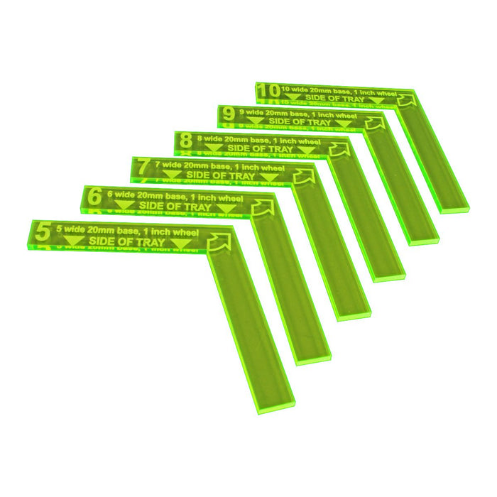 LITKO Fantasy Battle Wheels for 20mm Bases, Fluorescent Green (6)-Movement Gauges-LITKO Game Accessories
